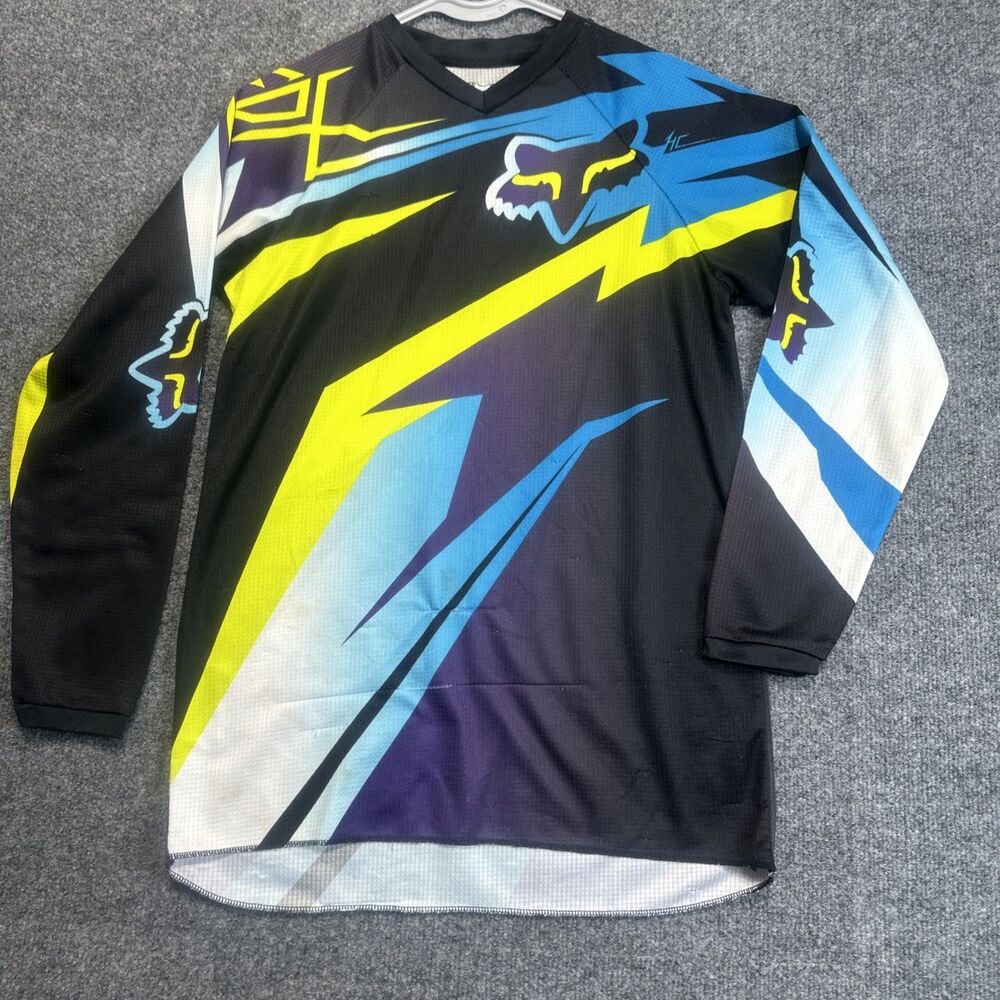 Fox Racing Jersey Youth 18-20 Multicolor Motocross MX V Neck Long Sleeve